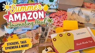 Summer Amazon Journaling Haul+ Lets Test Stamping On Fabric (Vintage Fruit theme) 