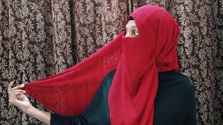 Easy hijab and niqab tutorial within two minutes || Hijabi's Freedom