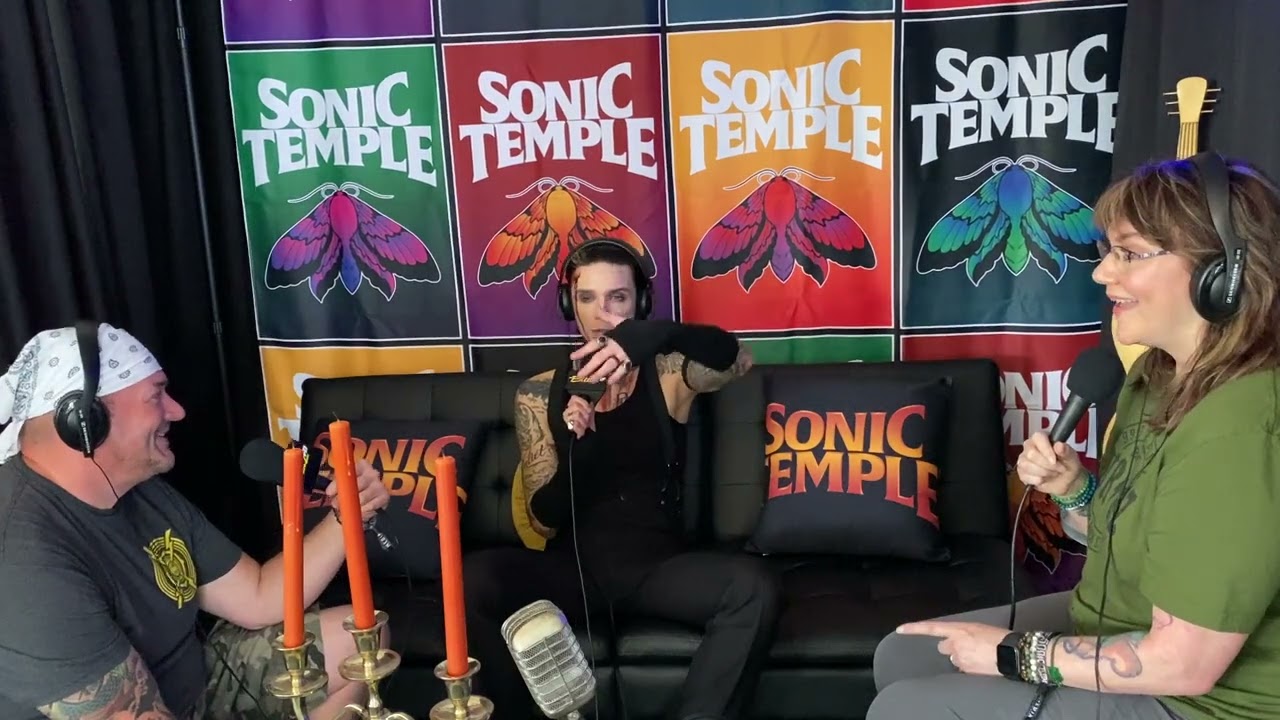 Ronni and Lewis with Andy of Black Veil Brides - Sonic Temple 2024