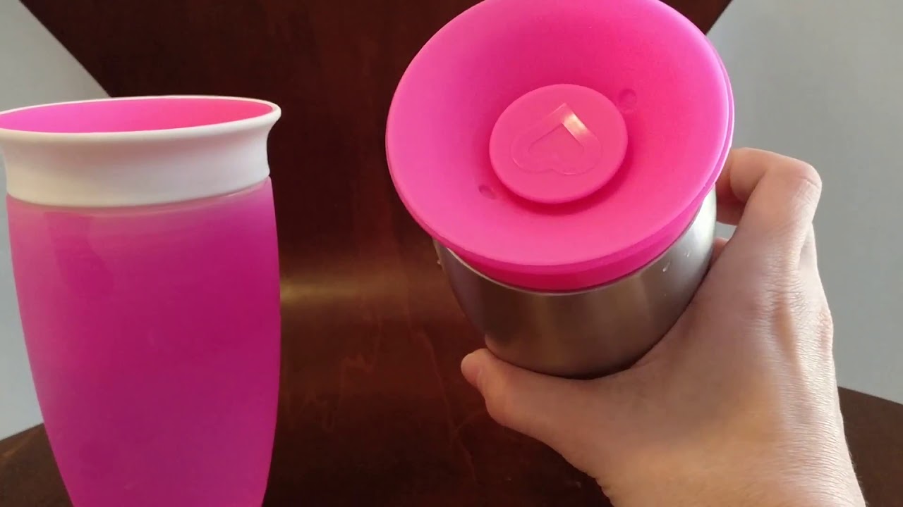 Copo Munchkin para Treinamento e Transição 360 Miracle Cup Rosa