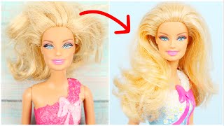 ESKİ BARBIE&#39;NİZİ BOYAYARAK NASIL YENİ HALE GETİREBİLİRSİNİZ - Barbie Saç Yapımı ve Kıyafet