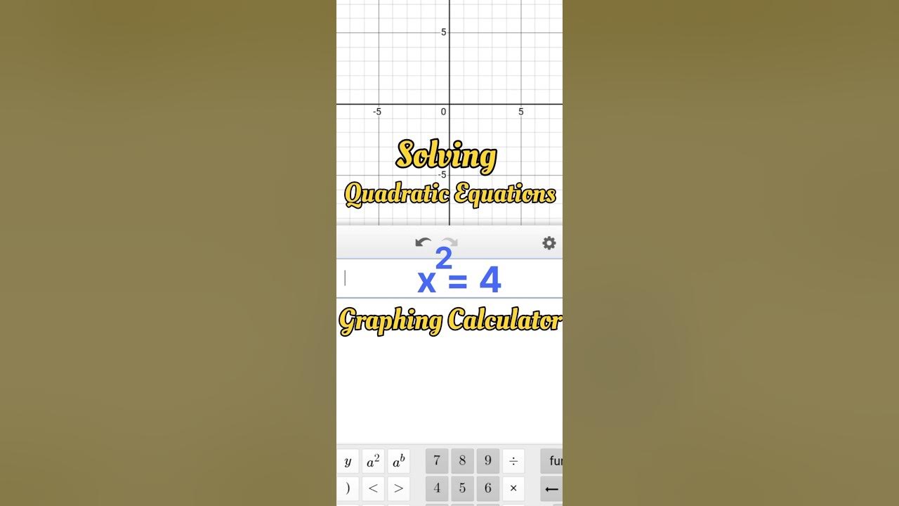 Easy trick for Quadratic Equation Solution using Graphing Calculator
