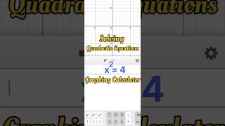 Easy trick for Quadratic Equation | Solution using Graphing Calculator #desmos #math #viralvideo