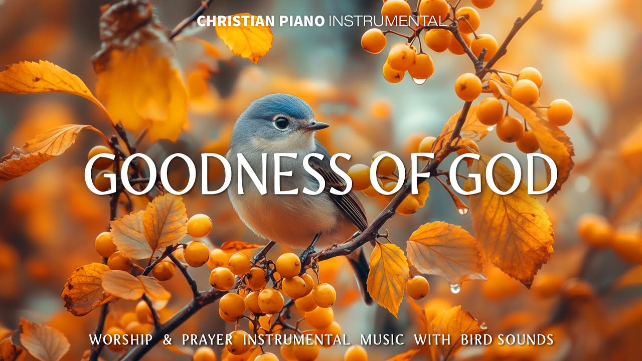 Goodness Of God : Soothing Worship Piano & Powerful Bible Verses With Beautiful Birds Chirping