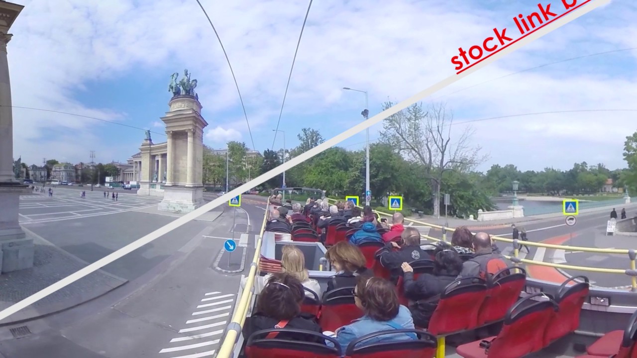 Sightseeing Bus 360° Budapest - VR 360 STOCK VIDEO stock video green screen