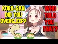 Korone Oversleeps, Interrogates a Listener, and Reveals the Dark Secret Behind her Cereal [EN Subs]