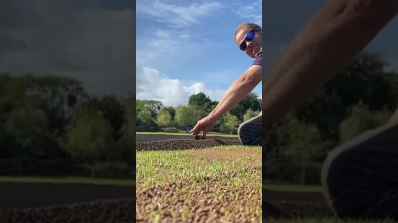 Levelling of a Cricket Square ends during Renovations, using a 3 metre straight edge 