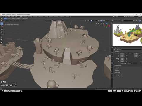 M5A10 - Curso Blender 2.8 - Finalizando Detalhes - Tutorial Português