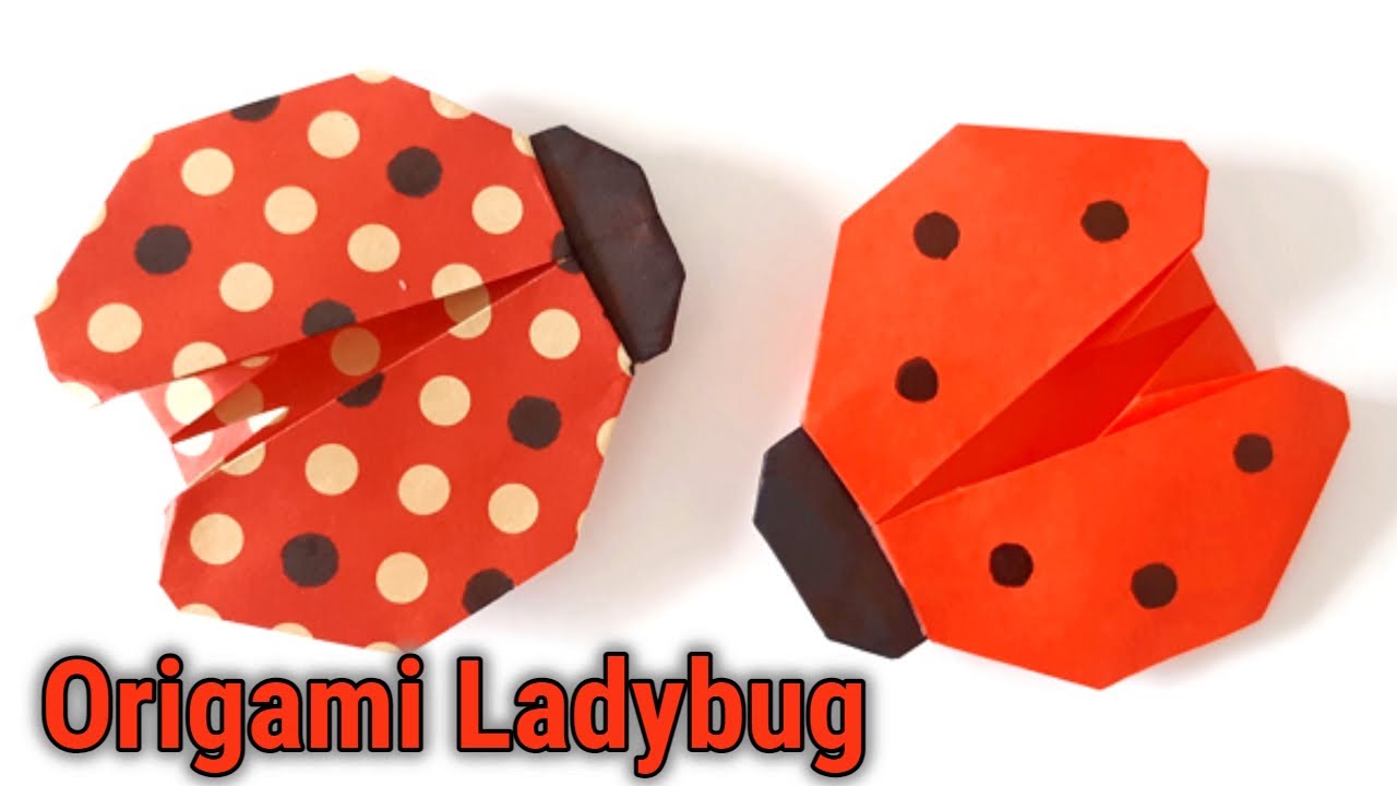 Easy Origami Ladybug | Easy Paper Craft Ladybug | How to Make Origami ...
