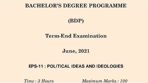 EPS-11  JUNE-2021 QUESTION PAPER IGNOU