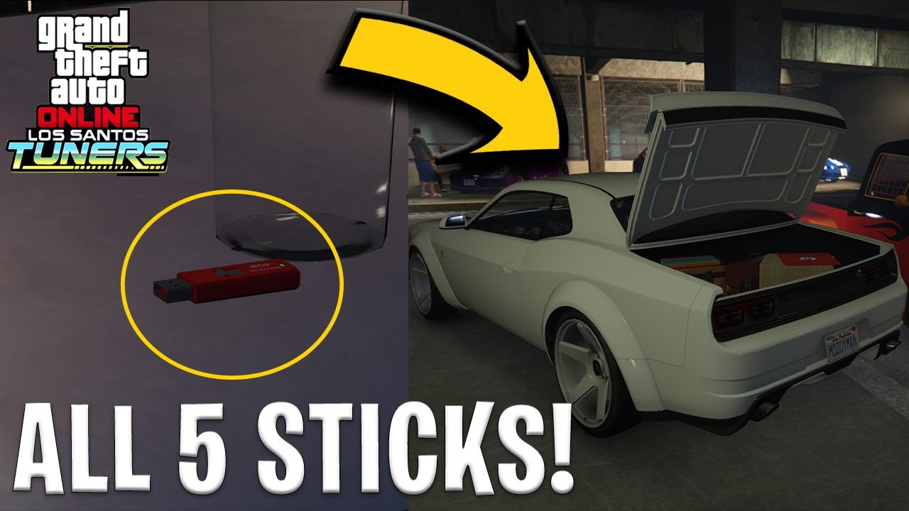 ALL 5 MEDIA STICKS! Hidden 5th Stick Too! GTA 5