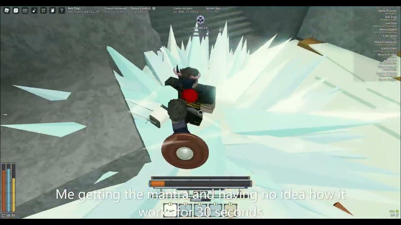 Deepwoken Rarest Ice/Frostdraw Crystallization mantra Ice Lasers YouTube