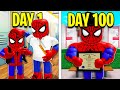 100 DAYS In SPIDERMAN School! (Roblox)