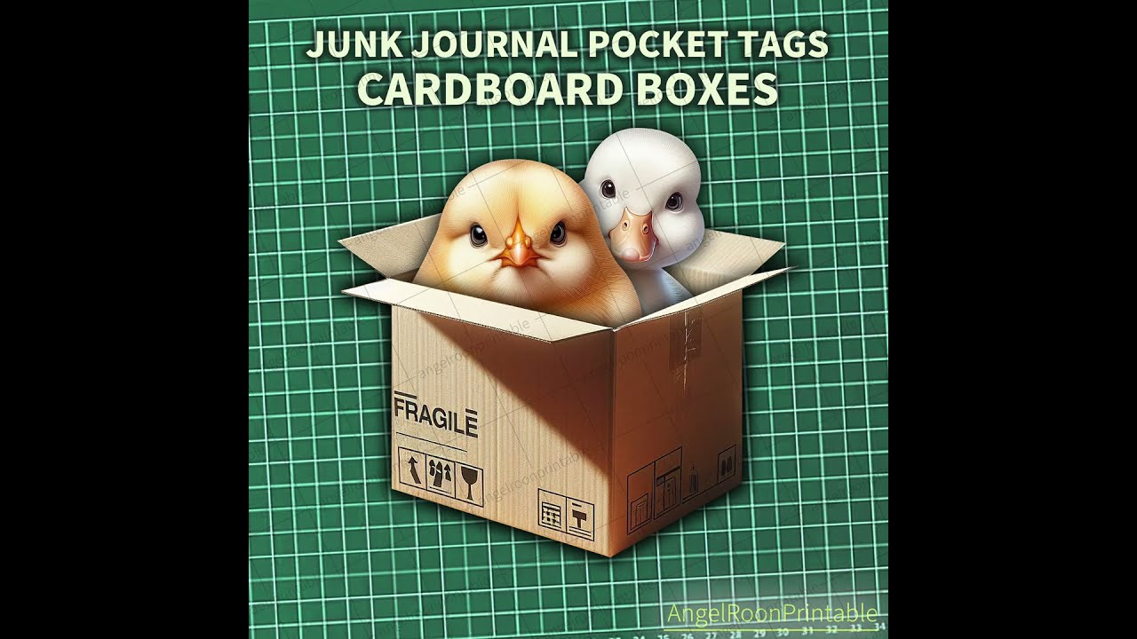 Junk Journal Pocket Tags Cardboard Boxes Loaded Envelope Junkjournal Ephemera Scrapbook