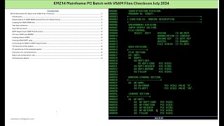 Celebrity EMZ14 Mainframe PC Batch with Load and Inquire VSAM Files CHECKCON. Net Worth