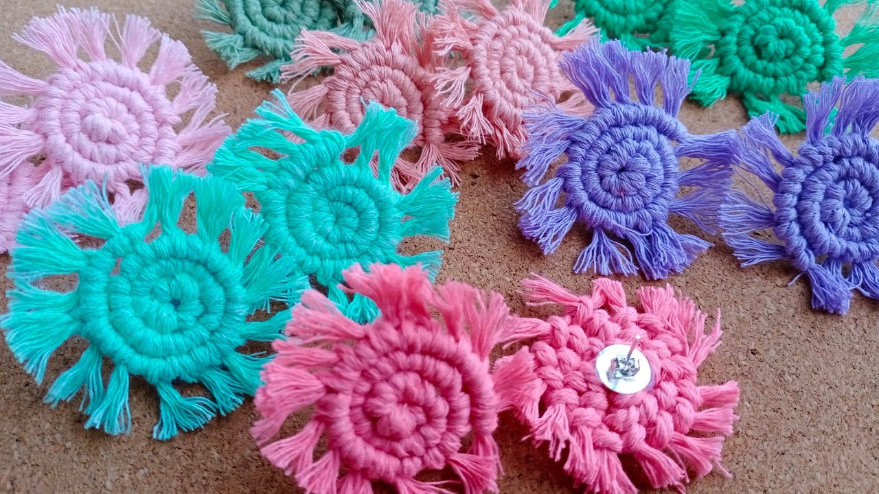 Macrame Fibonacci Stud Earrings Easy Tutorial