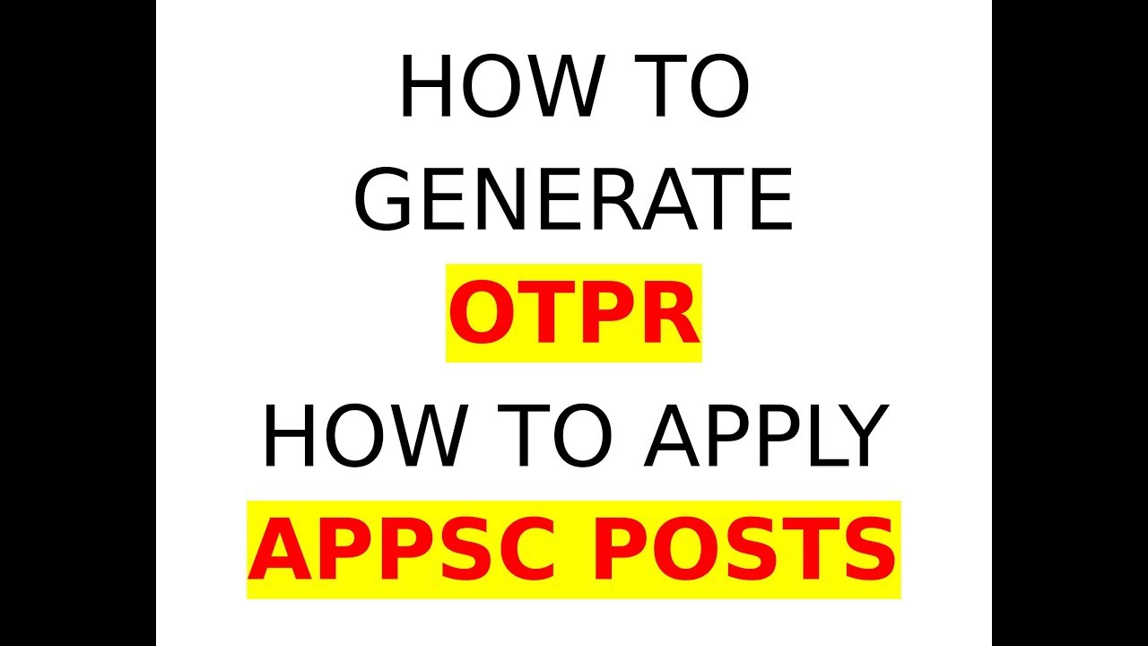 APPSC OTPR REGISTRATION ||  APPSC OTPR REGISTRATION 2018 || RECOVER OTPR ID || FORGOT OTPRID