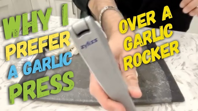 Rocker Garlic Press with peeler and scraper - The BBQ Allstars