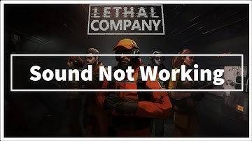 LETHAL COMPANY GAME Sound / Audio Not Working