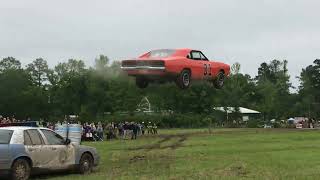 James Smith jumps the General Lee at the first Bo's Extravaganza