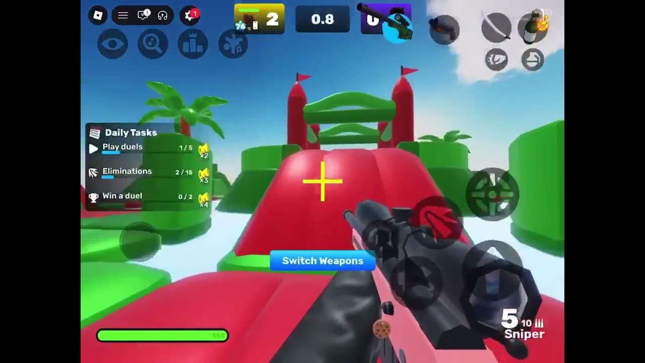 Friendly slime plays rivals