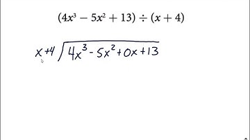 Polynomial Long Division - dividing by linear function