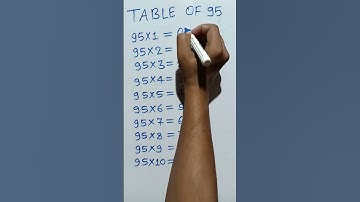table of 95 with trick #shorts #maths #tricks #table