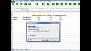 Excel 2010 with XLSTAT Video11   Hypothesis Test and Confidence Interval for the Difference between