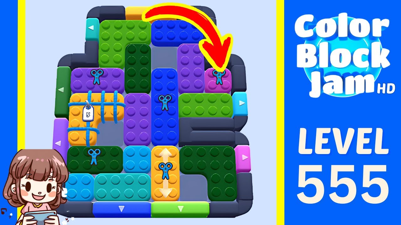Color Block Jam Level 555 Solution Walkthrough