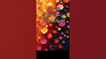 الآية -٧٦- من سورة (النمل) القارئ/أبوعبدالله #القرآن_الكريم #عاجل#استغفر_الله #اسطنبول