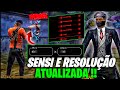 DEPOIS DA ATUALIZAÇÃO!🔥 A MELHOR SENSI FF E RESOLUÇÃO para SUBIR CAPA no Free Fire