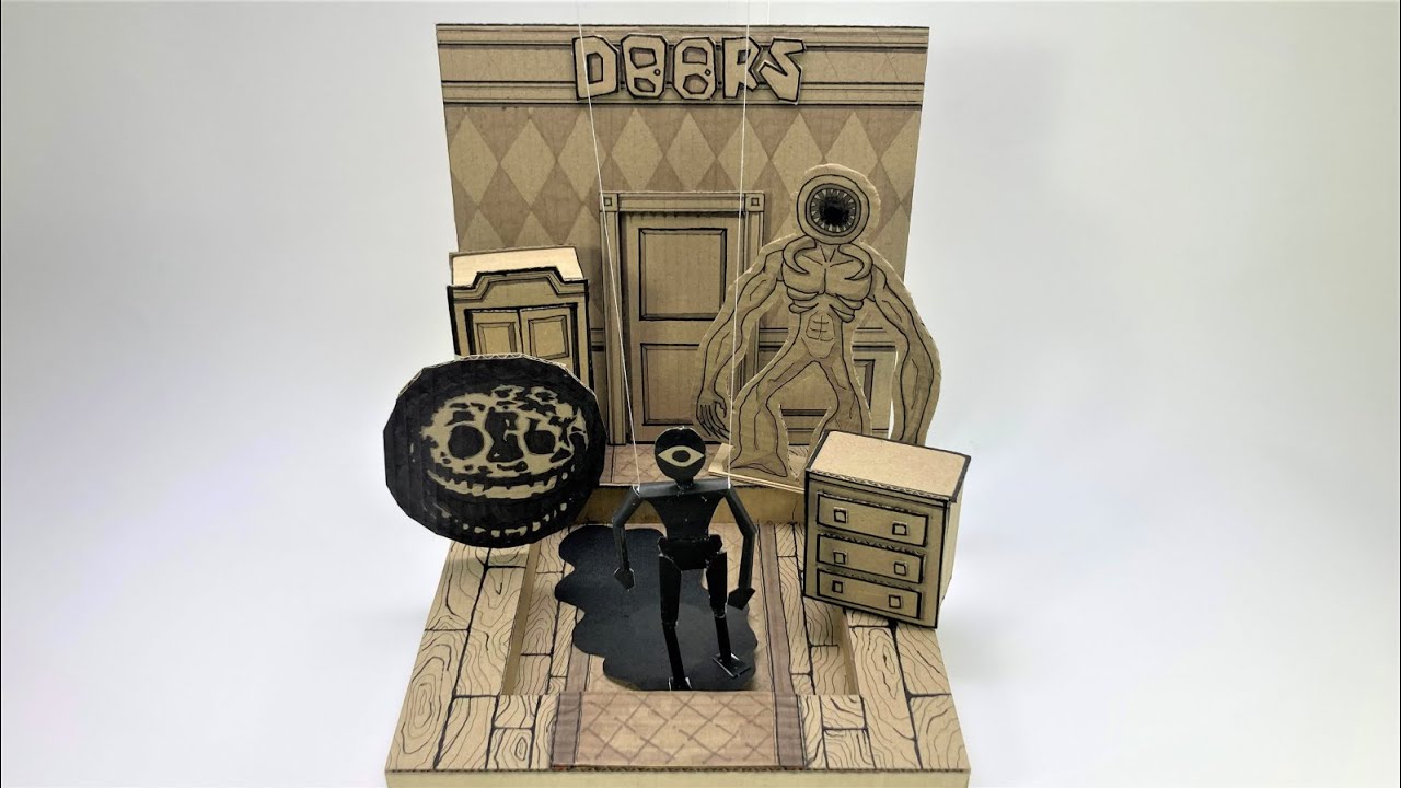 Roblox DOORS puzzle box game DIY, Paper Craft 