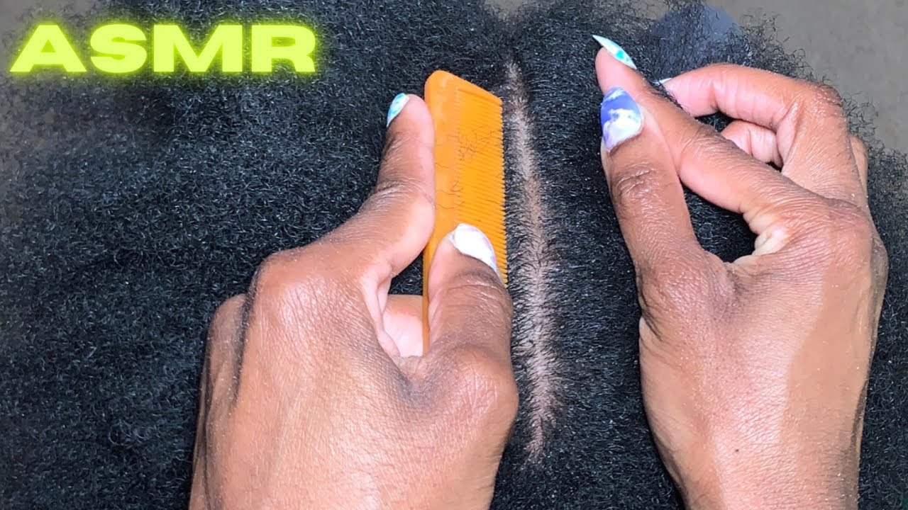 ASMR Deep Scalp Scratching on 4C Hair | Wash Day Prep | Intentional