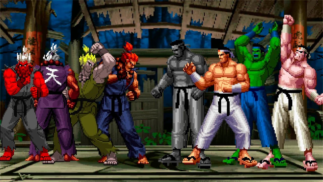 [KOF Mugen] Akuma Team vs Goro Daimon Team - YouTube
