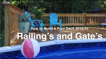 RAILING and GATE Construction for treated wooden DECKS  Video #4