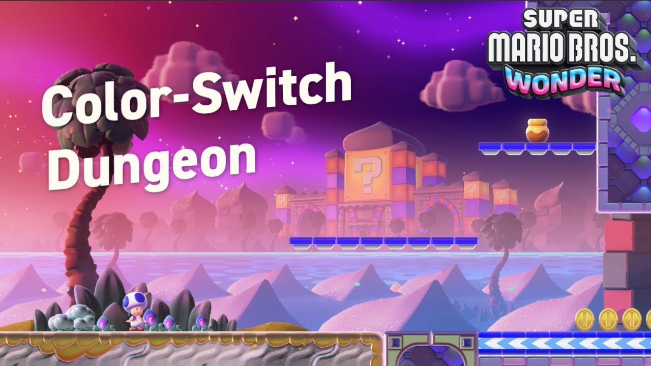 Color-Switch Dungeon | 100% Full Gameplay | Sunbaked Desert | Super ...