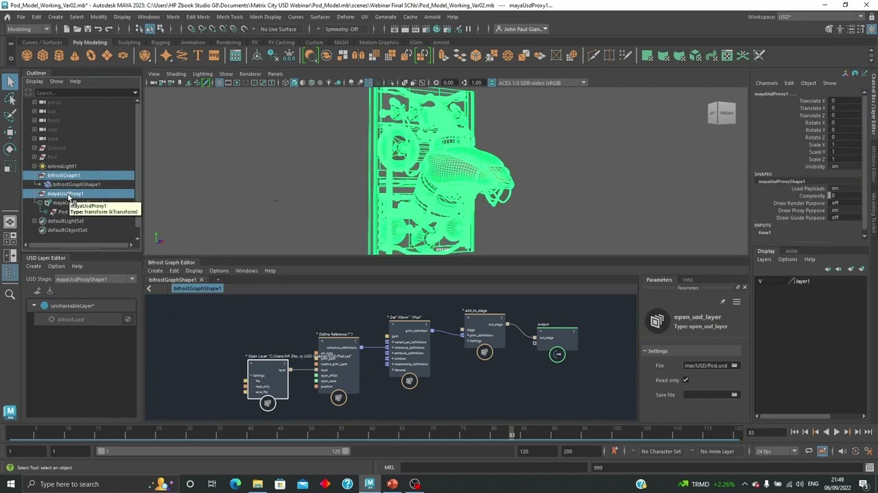 Export, Import and edit USD data in Maya - YouTube
