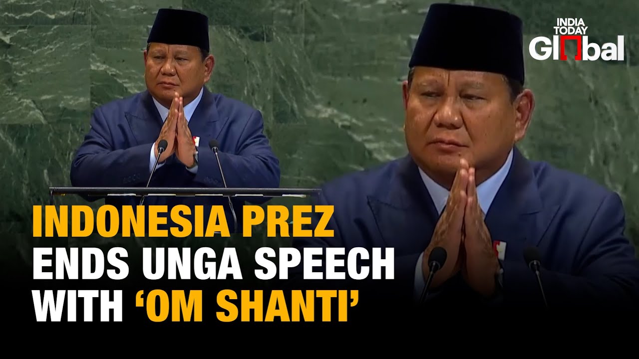 Indonesia’s President Signs Off UNGA Speech With ‘Om Shanti’ After Peace Plea for Gaza