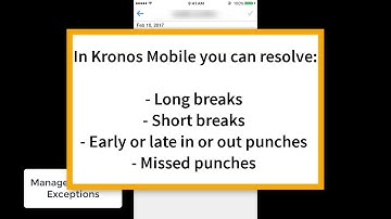 Timecard Exceptions in Kronos Mobile