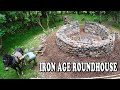 From Stonecraft to Woodcraft - Building a Bushcraft Roundhouse in Forest (Ep.6)