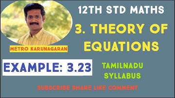 12th Std Maths Example 3.23 Solve the Equation (x-2)(x-7)(x-3)(x+2)+19=0