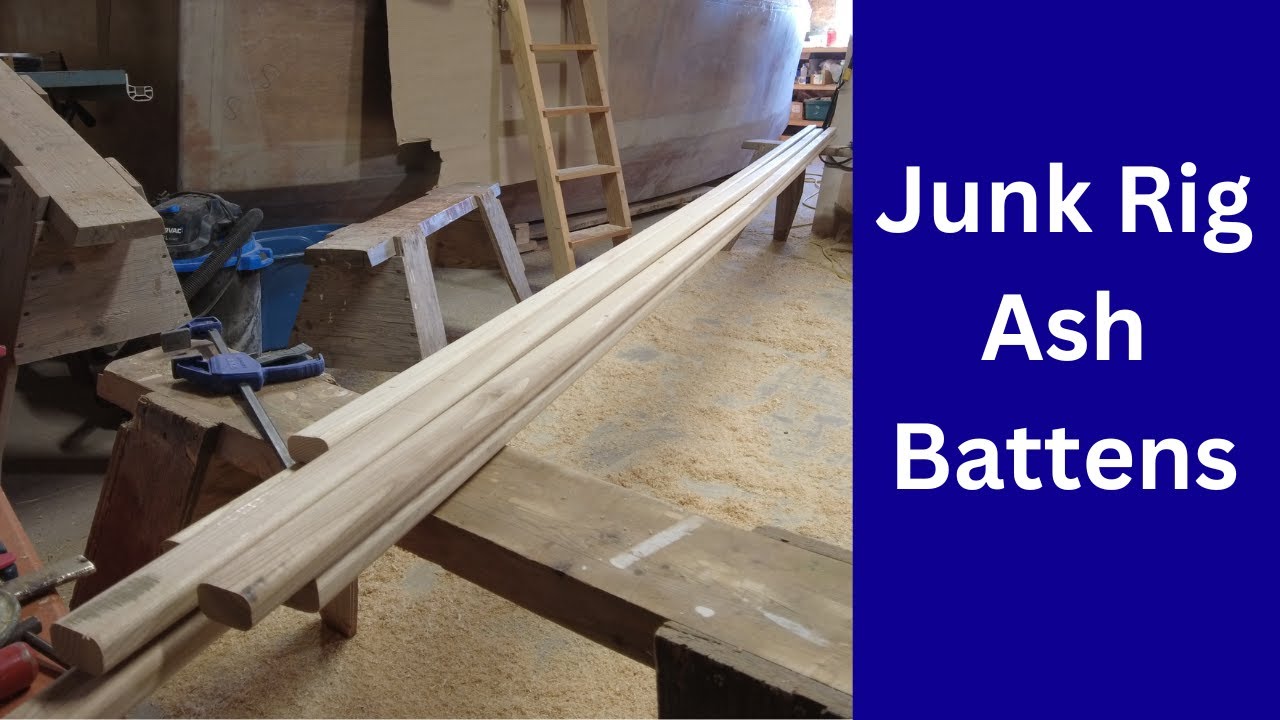 S2E73 Scarf Joints made Easy || Building Ash Battens for the Junk Sail