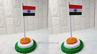 Easy 26 January DIY🇮🇳 Republic Day Flag hoisting 🇮🇳 Easy Craft for School @TheCreativeShell