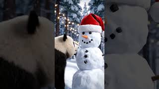 Santa Loses His Hat Panda Finds It on Snowman’s Head | Nebula Shots