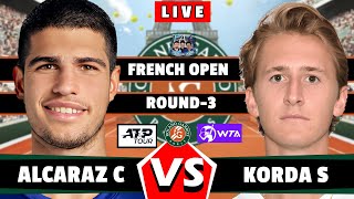 🔴LIVE: Carlos Alcaraz vs Sebastian Korda• French Open 2024 #round3  #roland_garros #wta  #atp screenshot 3