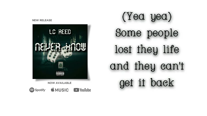 LC REED - Never Know (Official Lyric Video)