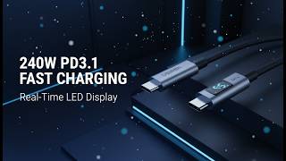 UGREEN 240W USB-C Cable with LED Display | PD3.1 Fast Charging