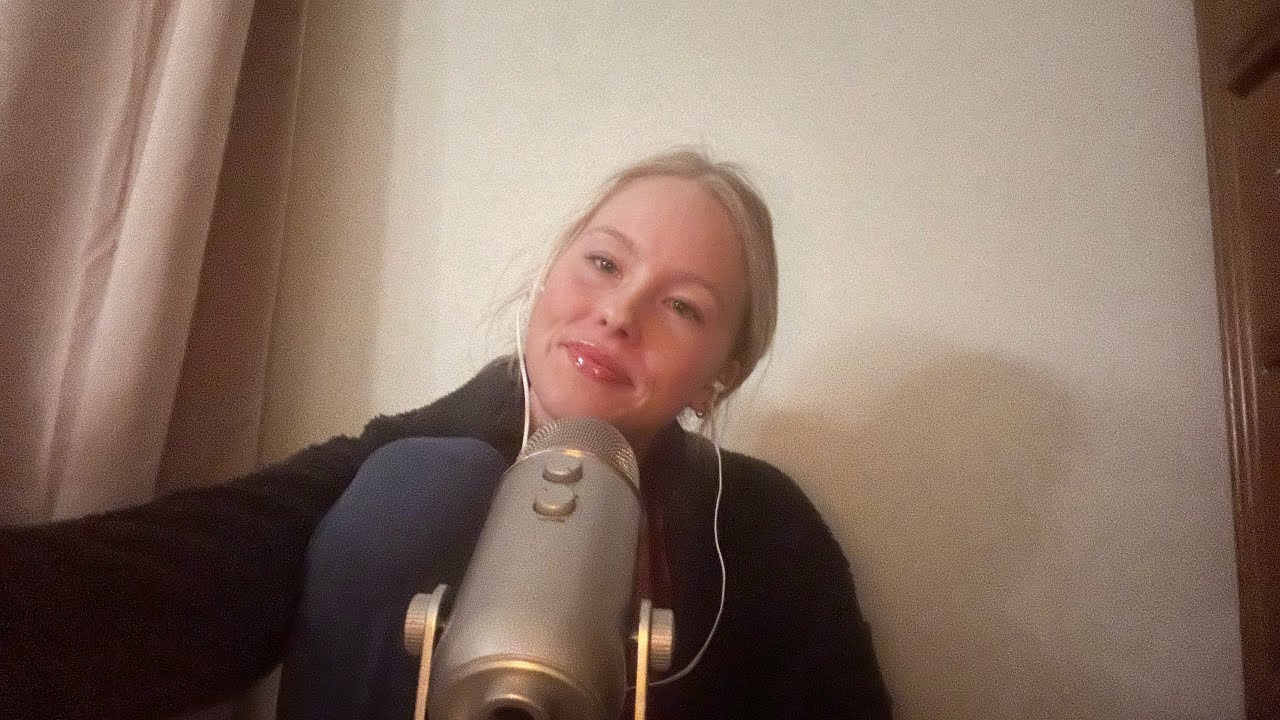 ASMR mouth sounds, teeth tapping and mic scratching