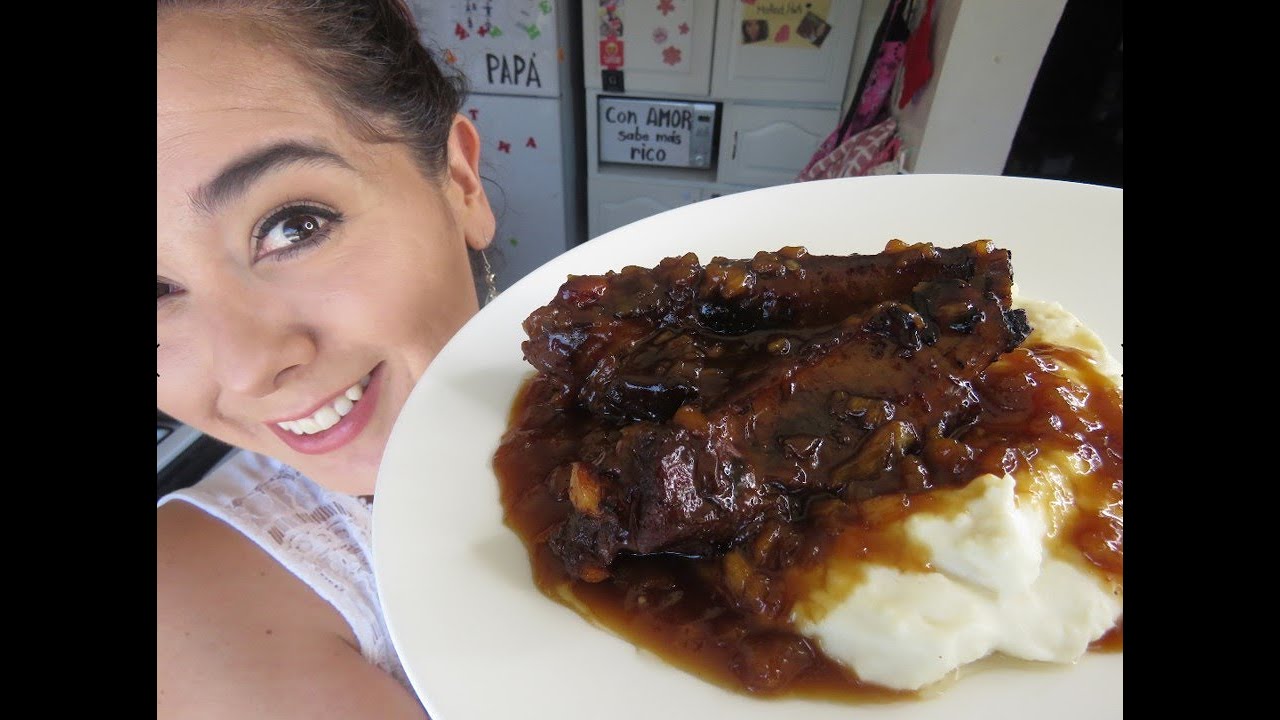 Costillas a la Jack Daniel's/Costillas de cerdo glaseadas con whiskey/Marisolpink