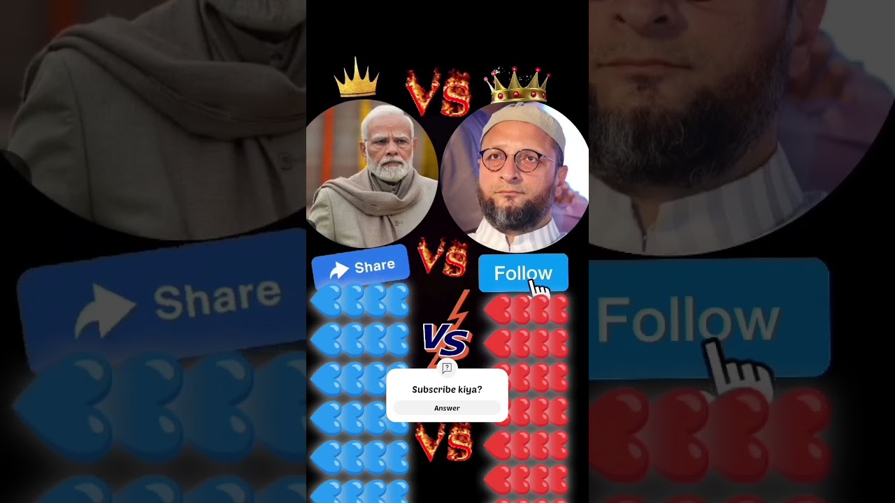 who is your favorite leader? asaduddin Owaisi x Narendra Modi 